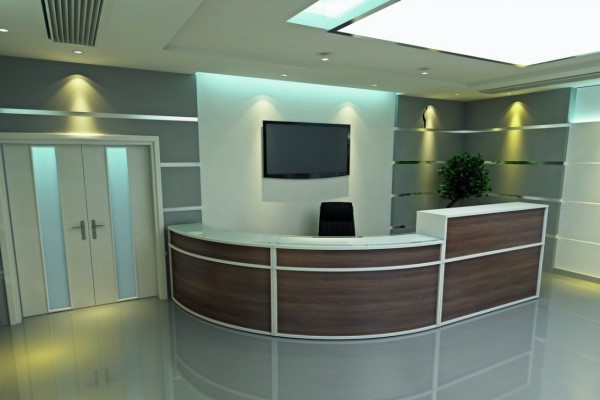 Office Reception interior in Noida